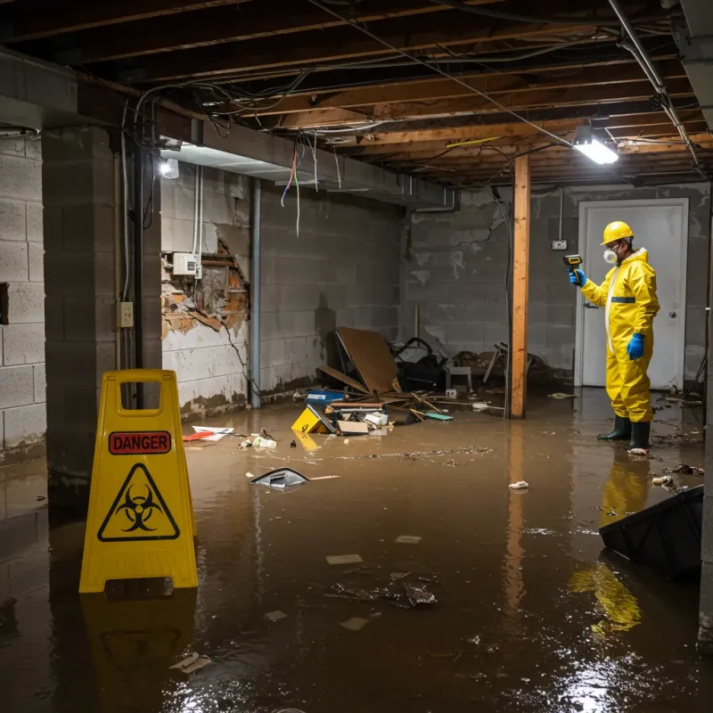 Flooded Basement Electrical Hazard in Norfolk, VA Property